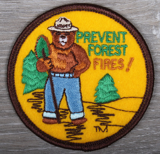 Vintage Smokey The Bear Prevent  Forest Fires Patch